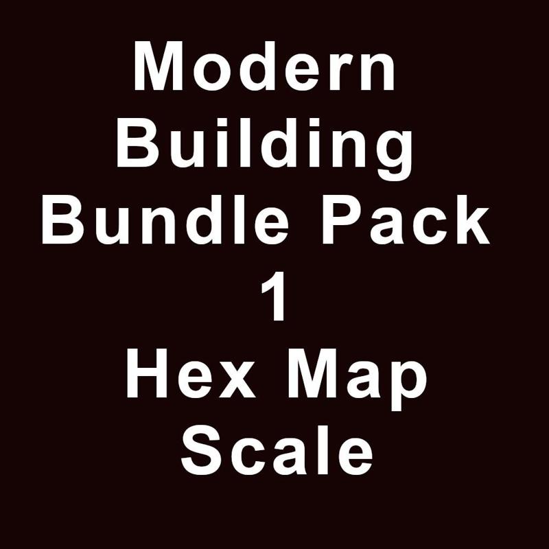 Modern Building Bundle Pack 1 Hex Map Scale