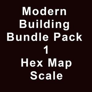 Modern Building Bundle Pack 1 Hex Map Scale