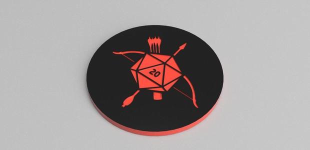 RANGER THEMED DICE TRAY, 7 POCKETS 