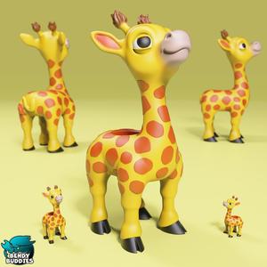 Giraffe Cute Pot / Flower Bowl / Vase Decoration / Pen Holder / Item Container Box / Plant Vessel / Desk Organizer