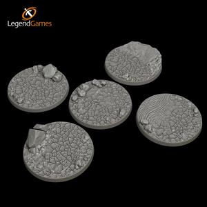 LegendGames 60mm round cracked earth bases