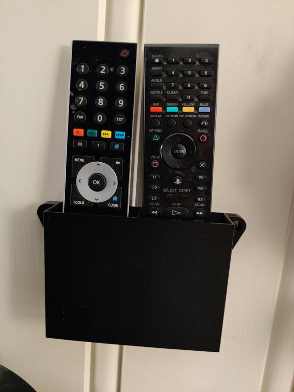 Wall mounted box for remotes