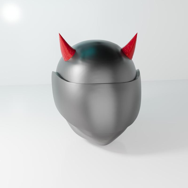 Horns for the motorcycle helmet