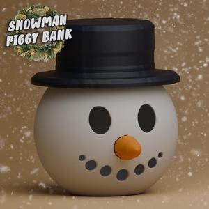 3Pc Snowman Piggy Bank