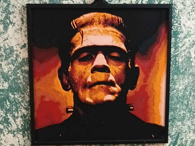 Frankenstein - Boris Karloff (Hueforge) with Frame