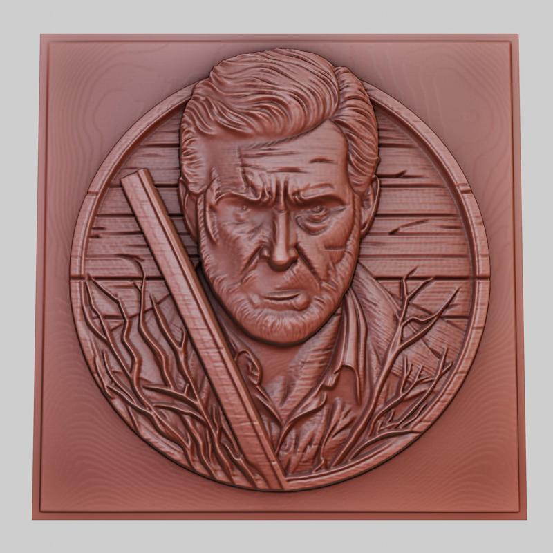 Logan 3d printer relief medallion obj stl