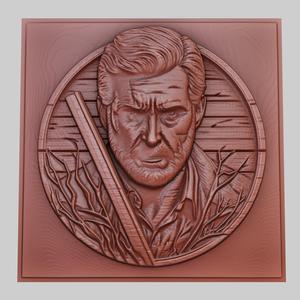 Logan 3d printer relief medallion obj stl