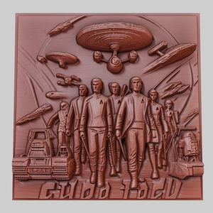 Star Trek 3d printer relief medallion obj stl