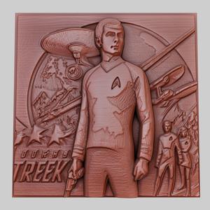 Star Trek 3d printer relief medallion obj stl