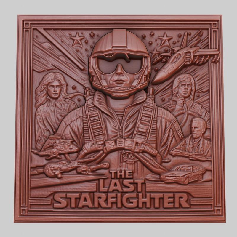 The Last Starfighter 3d printer relief medallion obj stl
