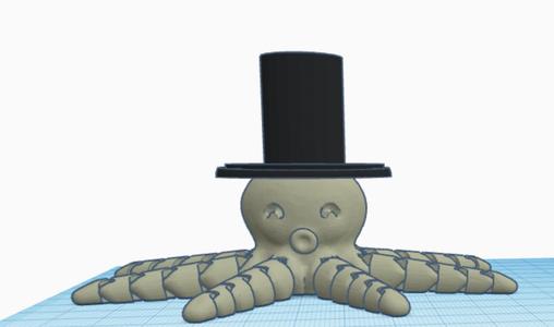flexi octopus with a top hat