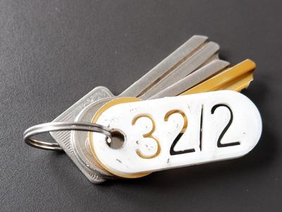 Stencil text key tag (customizable)