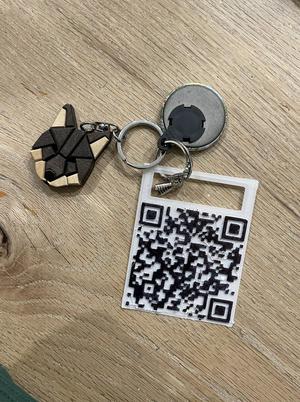 Rick Roll QR Code Keychain