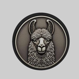 Llama Animal Head Llama Animal Medallion for CNC Router Laser & 3D Printer