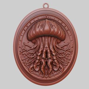Jellyfish Animal Pendant Jellyfish Animal Necklace for CNC Router Laser & 3D Printer