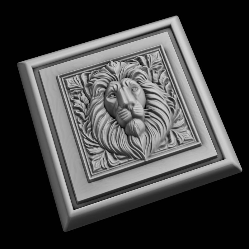 Lion Animal 3D Model for CNC Router Laser & 3D Printer
