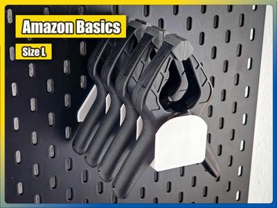 Amazon Basics Spring Clamp Holder (L), IKEA Skadis