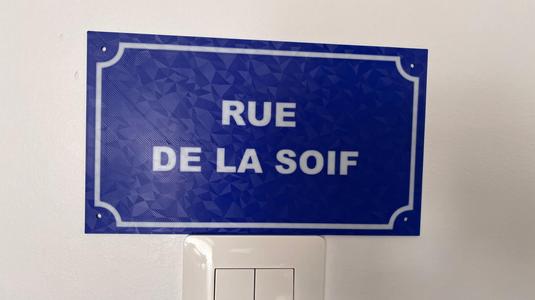 Rue de la soif Plaque 