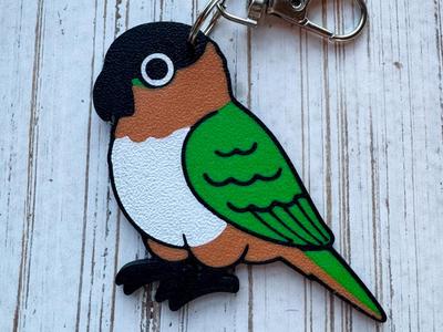 Caique Keychain- Black headed caique