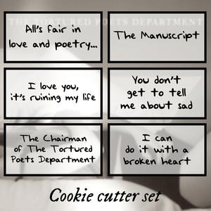 10 Cookie cutter set Taylor Swift TTPD