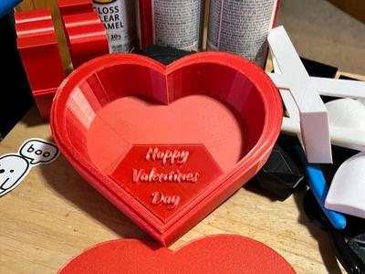 Valentines chocolate heart shaped box