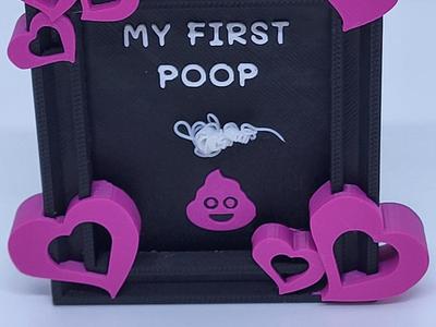 My first poop insert for Heart desk frame