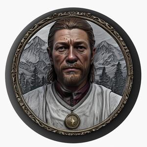 Eddard Stark medallion pendant