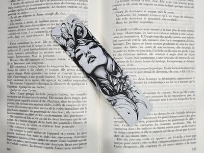 Bookmark Girl Flowers