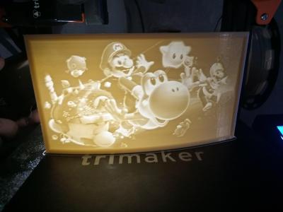 LITHOPHANY SUPER MARIO