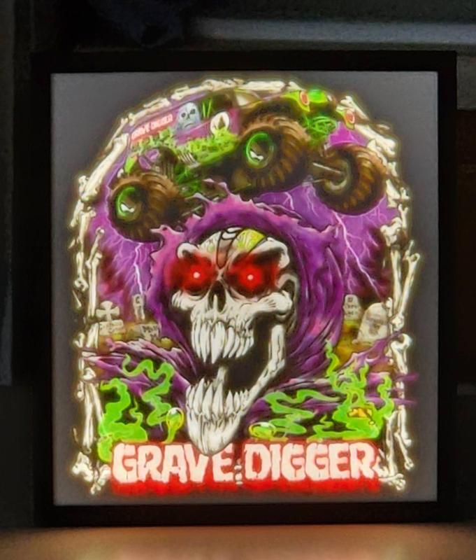 Grave Digger Lithophane Panel