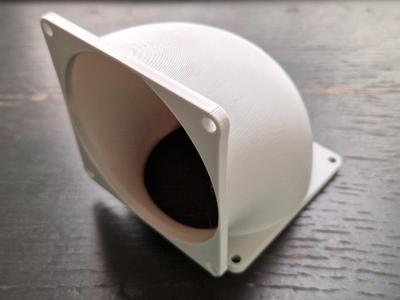 80mm 90° elbow adapter for PC Fan airflow routing