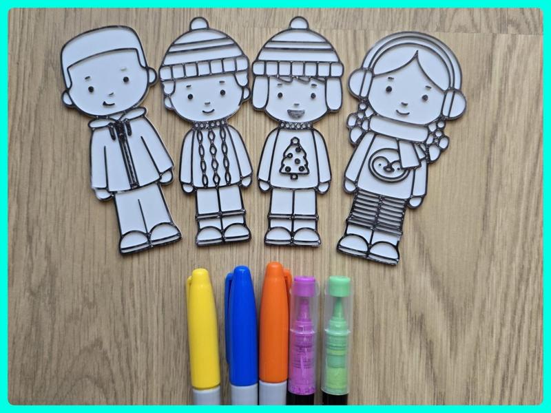 Kids Girl Boy Winter Cute Diy Color No Ams Set 8