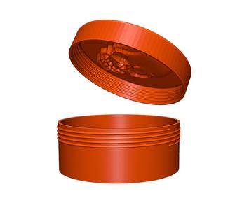 Round storage box skull