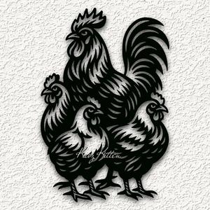 country rooseter chicken hens wall art home decor