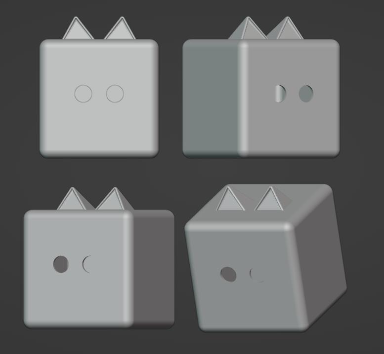 SQUARE CAT MASK 3D STL FILE | SQUARE CAT MASK DIGITAL FILE