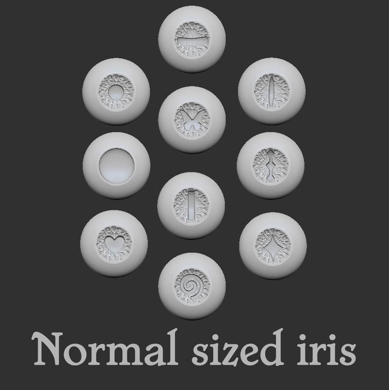 16mm normal sized iris eye