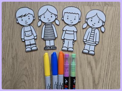 Cute Kids Girl Boy Diy Color No Ams Pack 10 Fun