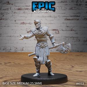 Mummy Warrior Demanding ‧ DnD Miniature ‧ Tabletop Miniatures ‧ Gaming Monster ‧ 3D Model ‧ RPG ‧ DnDminis ‧ STL FILE