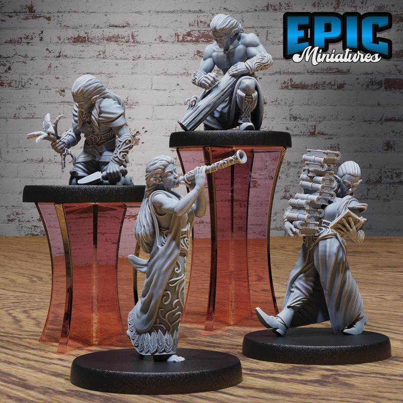 Elf Villager Set A ‧ DnD Miniature ‧ Tabletop Miniatures ‧ Gaming Monster ‧ 3D Model ‧ RPG ‧ DnDminis ‧ STL FILE
