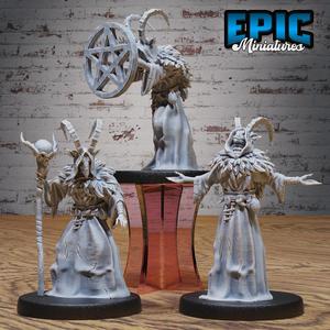 Demonic Cultist Set ‧ DnD Miniature ‧ Tabletop Miniatures ‧ Gaming Monster ‧ 3D Model ‧ RPG ‧ DnDminis ‧ STL FILE