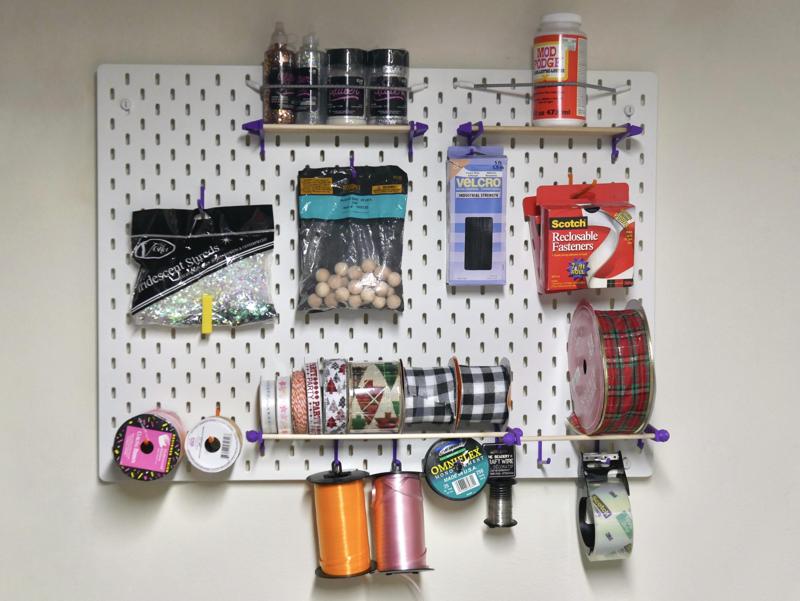 Craft board organization for Ikea Skadis