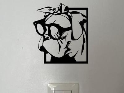 Wall Decor Glasses Dog