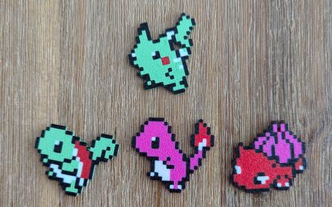 Gen 1 Pokemon Starters Pixelated