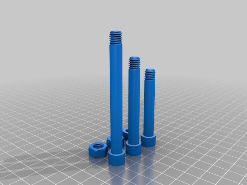 Bulloni con Dadi M8 Mano Inmoov  Bolts and Nuts M8 hand Inmoov Robot