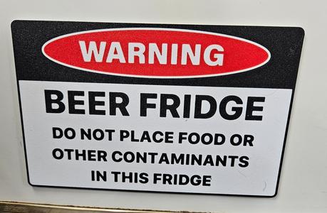 Beer Fridge Warning Magnet