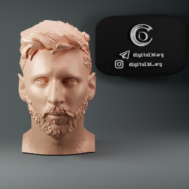 MESSI FACE WITH BEARD / MESSI HEAD