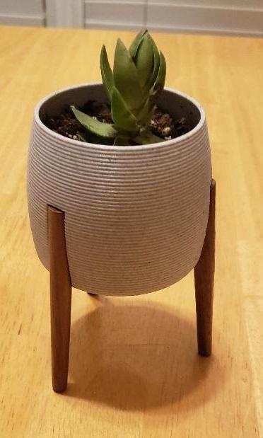 Succulent Planter with Wooden Legs