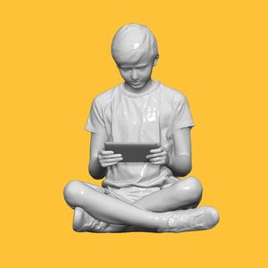 BOY WITH TABLET PEOPLE CHARACTER