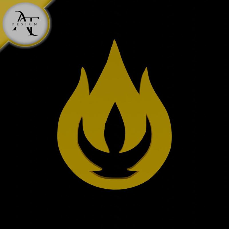 Simple Flame Symbol - 2D Art