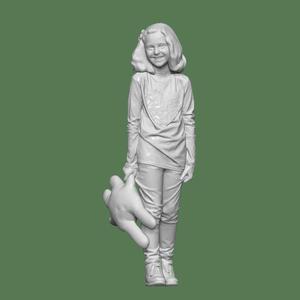 GIRL WITH TOY FOR DIORAMA PEOPLE CHARACTER